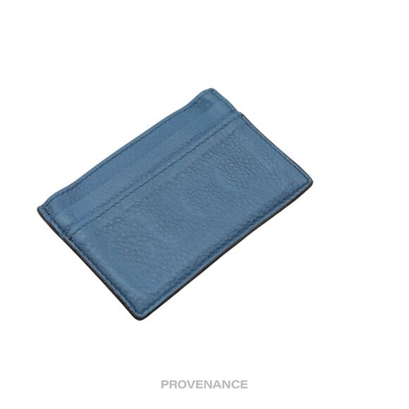 🔴 Gucci Large Logo Card Holder Wallet - Powder Blue Leather - Picture 4 of 6